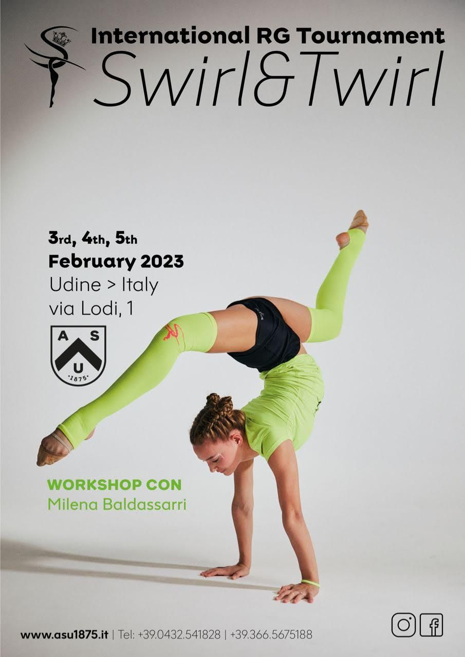 Dal 3 al 5 febbraio 2023   Il Torneo internazionale di ginnastica ritmica “Swirl&Twirl” ospiterà Milena Baldassarri