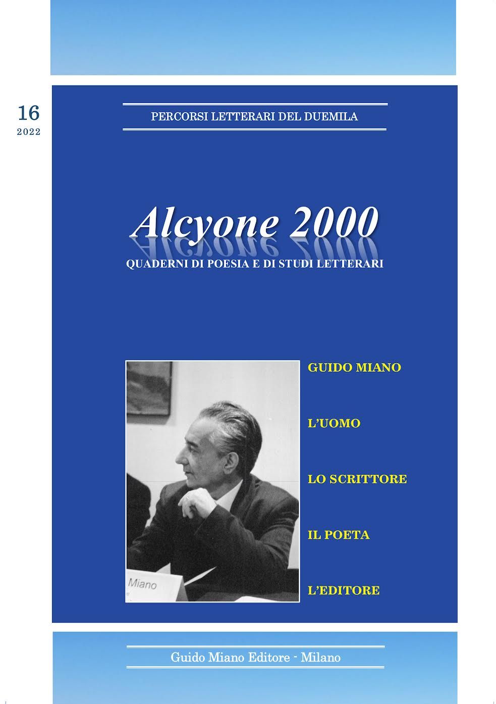 ALCYONE 2000 Quaderni di poesia e di studi letterari, vol. 16, 2022