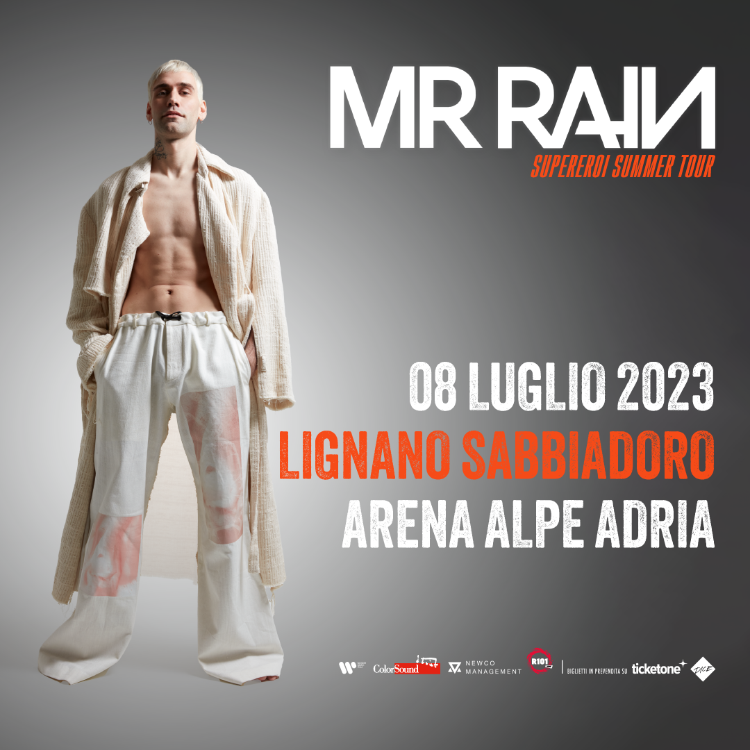 Il rapper MR RAIN e il cantautore britannico TOM ODELL al Lignano Sunset Festival all'Arena Alpe Adria