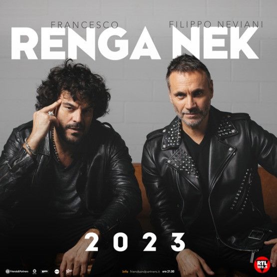 RENGA NEK - Le due stelle del pop italiano questa estate in tour assieme. Unica data in FVG al Festival di Majano 29 luglio