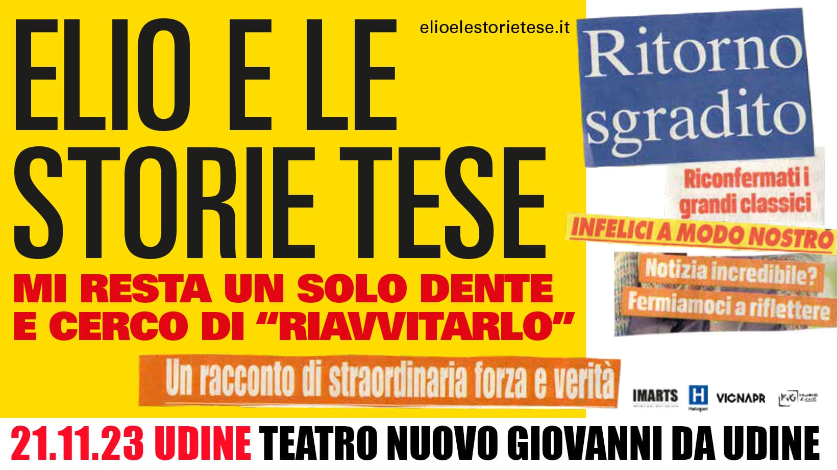 ELIO E LE STORIE TESE annunciano la reunion e un tour teatrale: c'è anche una data in Friuli, martedì 21 novembre infatti saranno in scena al Teatro Nuovo Giovanni da Udine