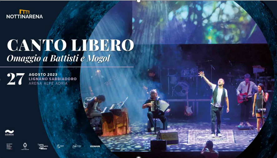 CANTO LIBERO domenica 27 agosto a Lignano Sabbiadoro il concerto tributo alle canzoni di Battisti e Mogol