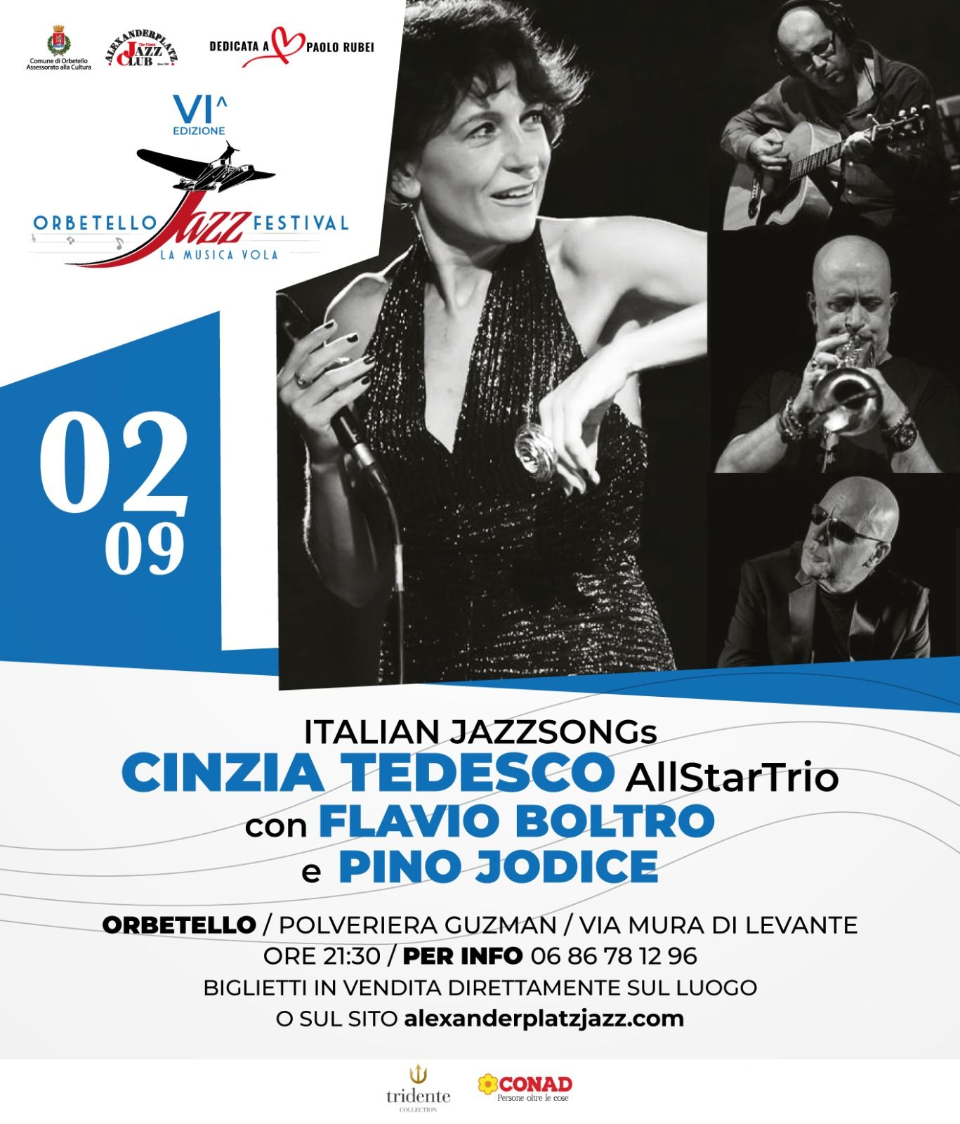 DOMANI 2 SETTEMBRE- L’Orbetello Jazz Festival omaggia la canzone italiana d’autore con “ITALIAN JAZZSONGs”