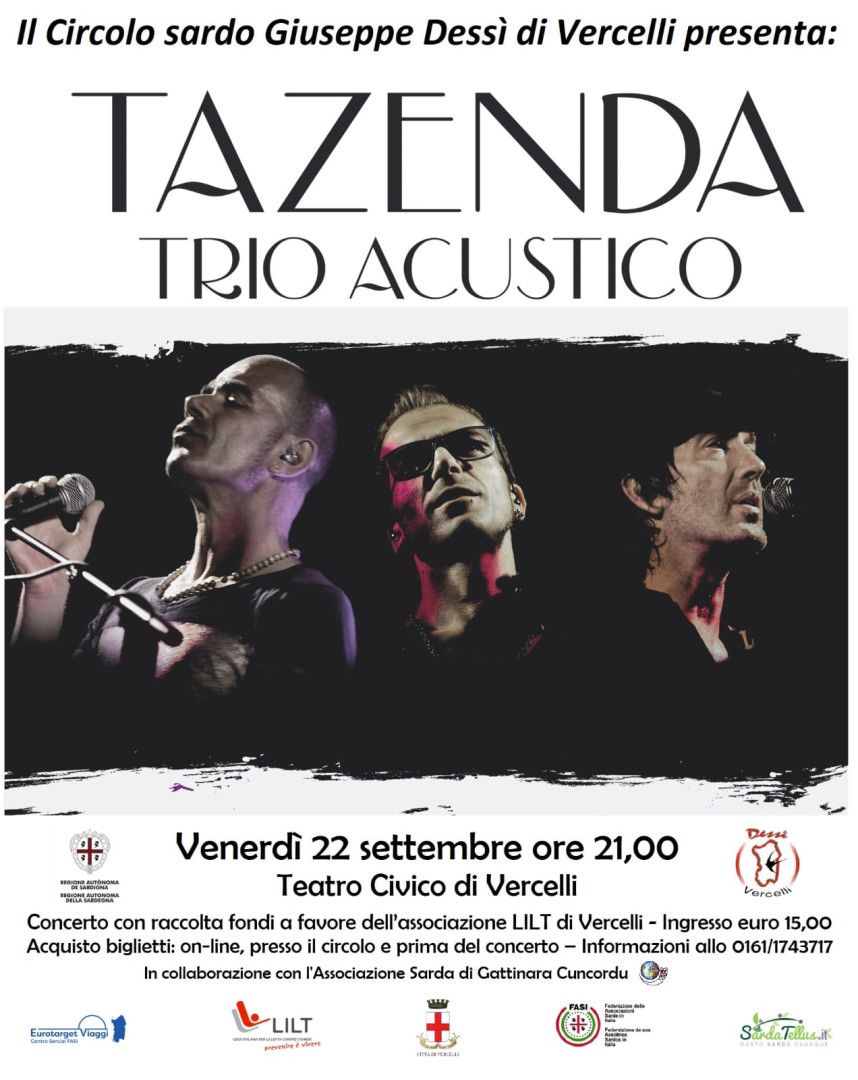 I Tazenda dalla Sardegna al Piemonte in concerto