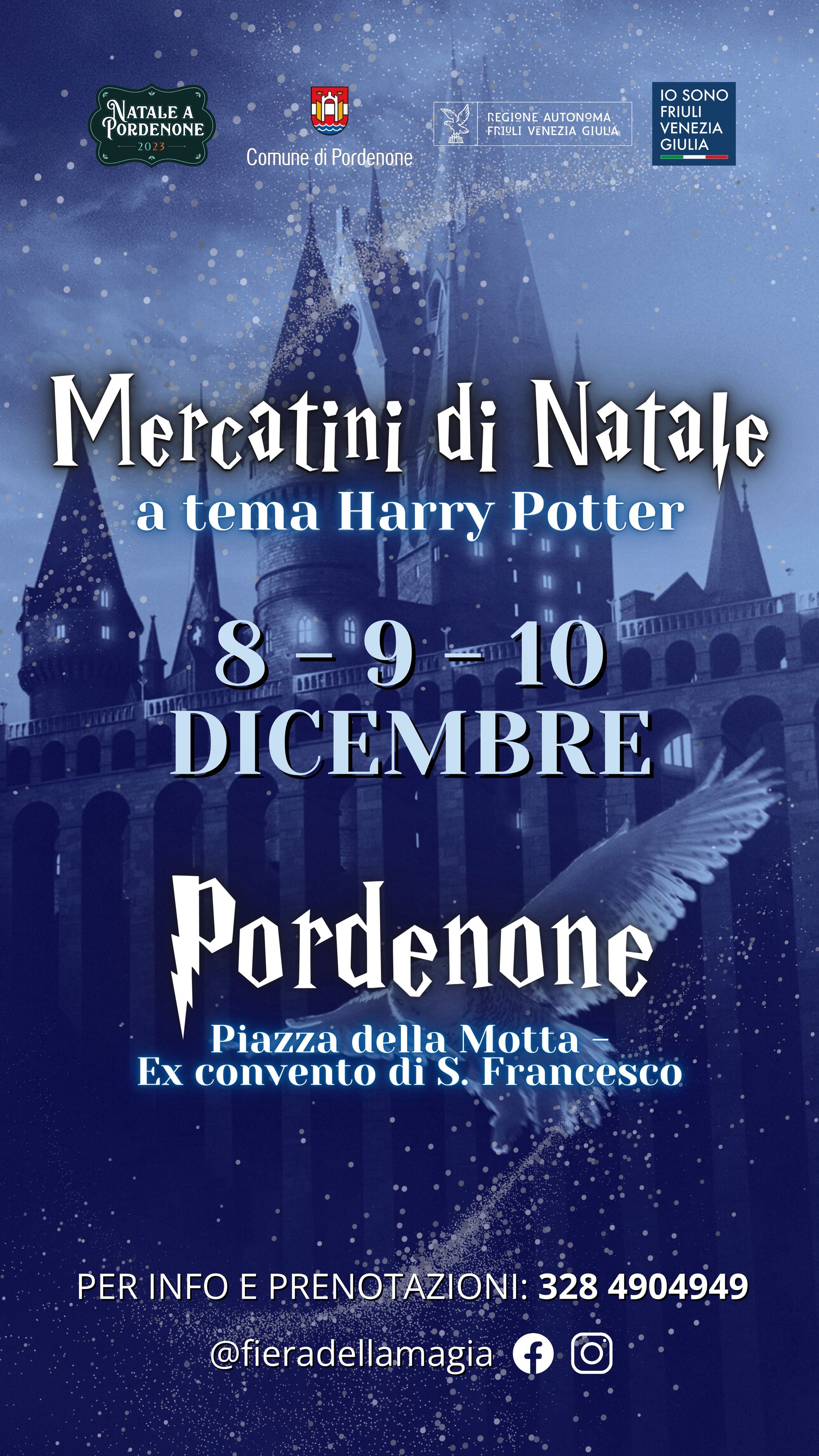 PORDENONE : Mercatini di Natale a tema Harry Potter