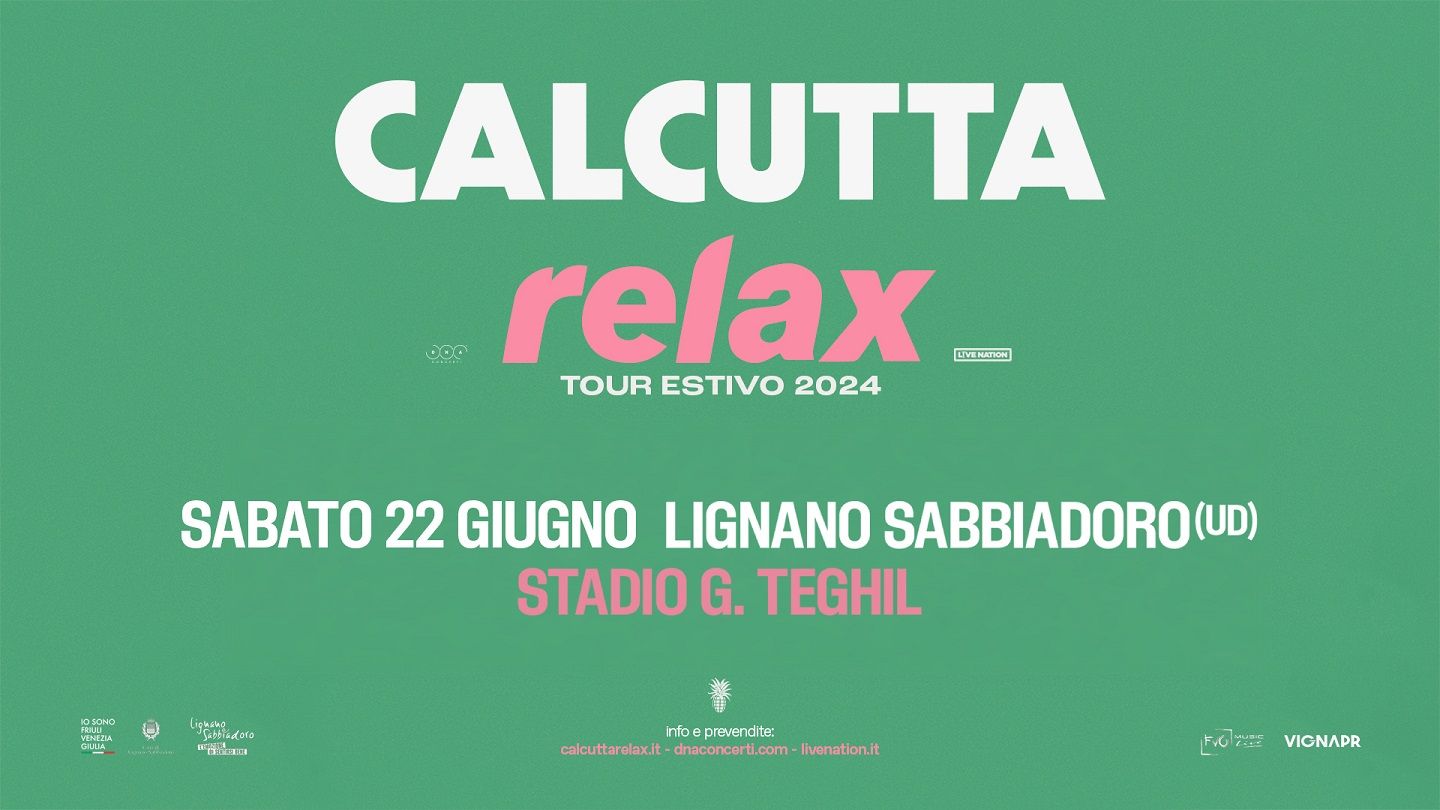 CALCUTTA allo Stadio Teghil di Lignano Sabbiadoro. Partirà dal Friuli-Venezia Giulia anche il tour estivo dell'artista italiano più atteso dell'anno