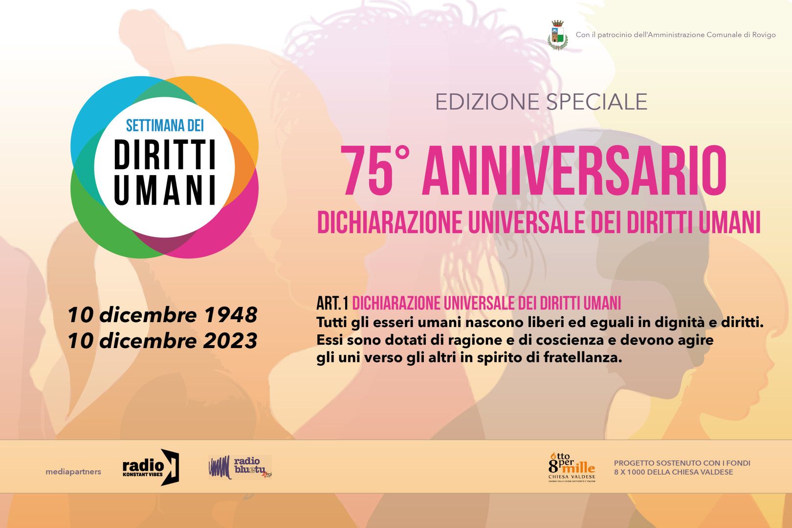 Ritorna la “Settimana dei diritti umani” per il 75° Anniversario della Dichiarazione universale
