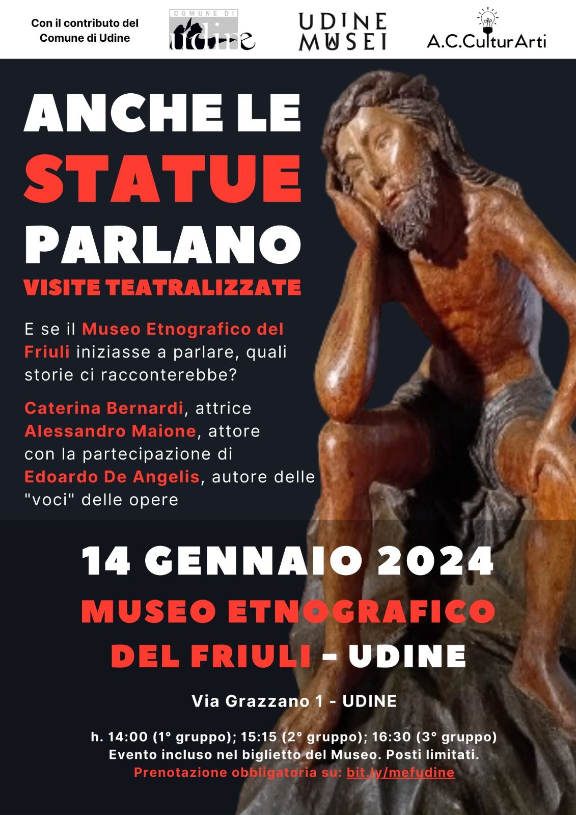 Anche le statue parlano il 7 gennaio a Casa Cavazzini ed 14 gennaio al Museo ETNOGRAFICO DEL FRIULI