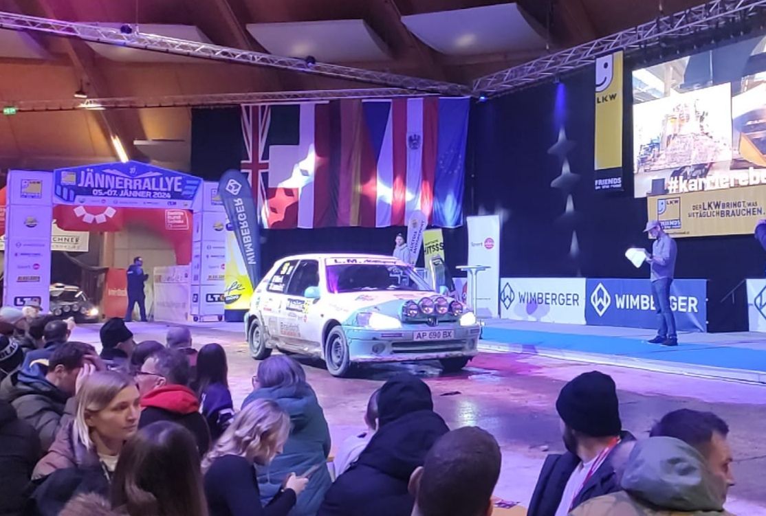 La Gorizia Corse al traguardo dell'invernale Janner Rallye con un magnifico Federico Laurencich
