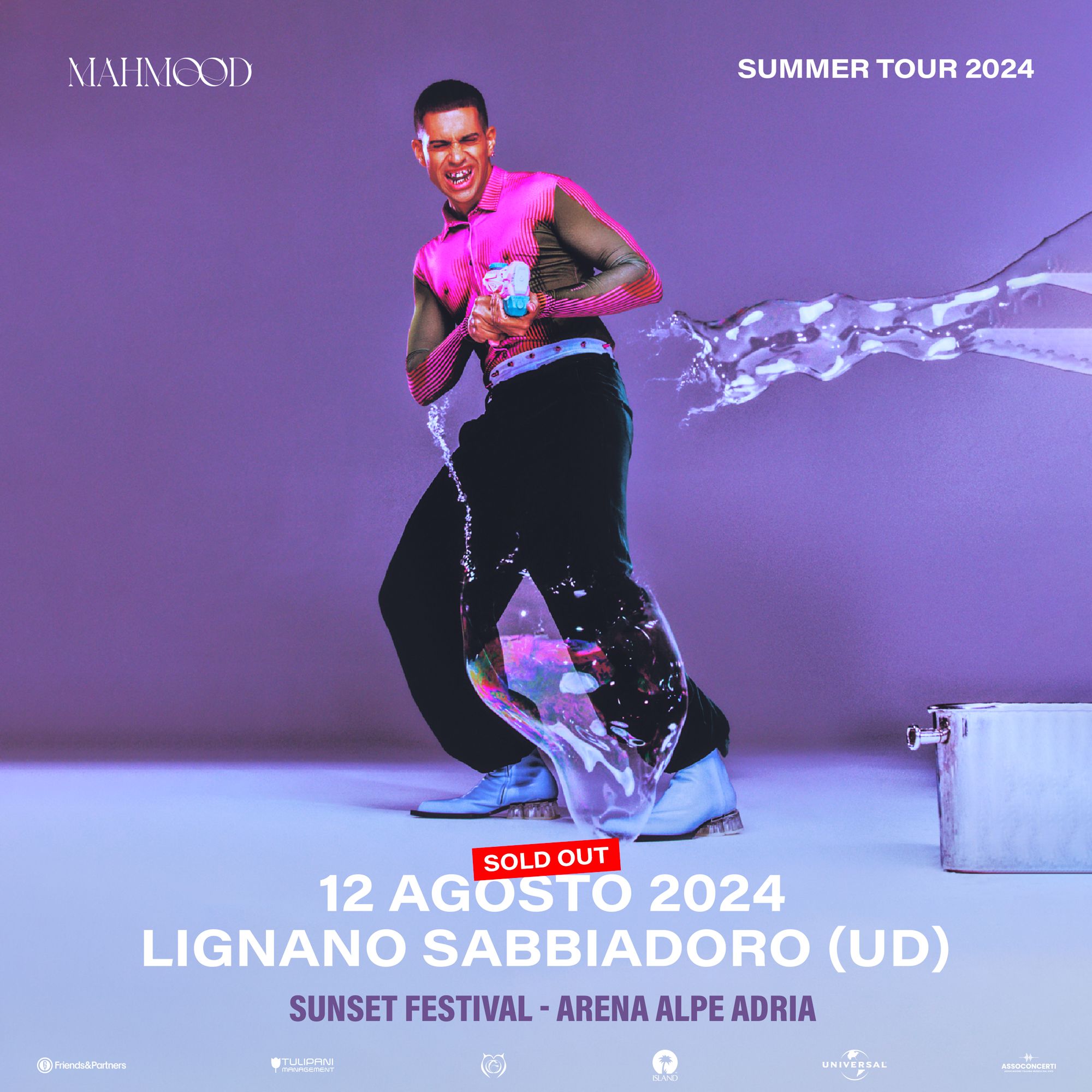 MAHMOOD SARÀ SUL PALCO DELL’ARENA ALPE ADRIA DOMANI, LUNEDÌ 12 AGOSTO