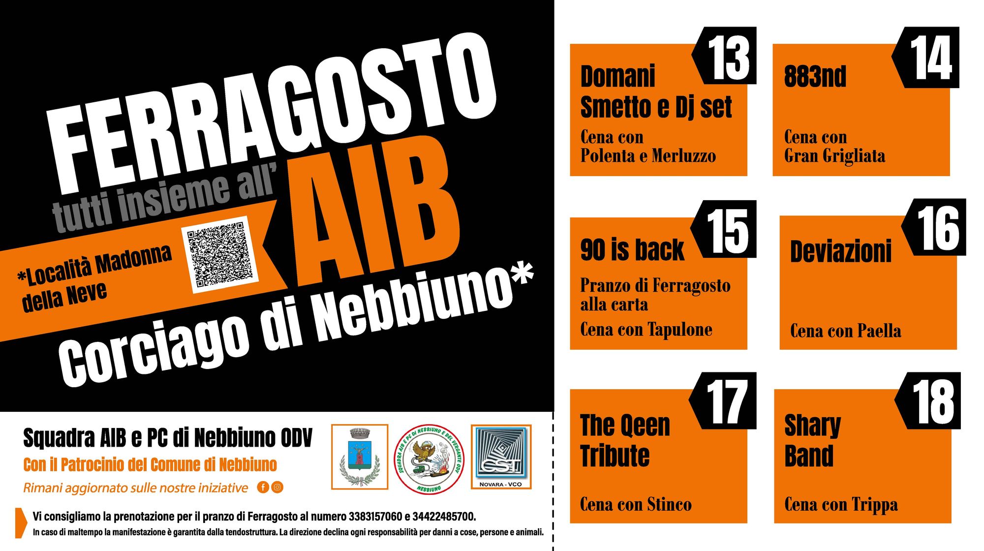 Ferragosto con AIB Nebbiuno (NO) Torna la festa “Ferragosto tutti insieme…all’AIB”