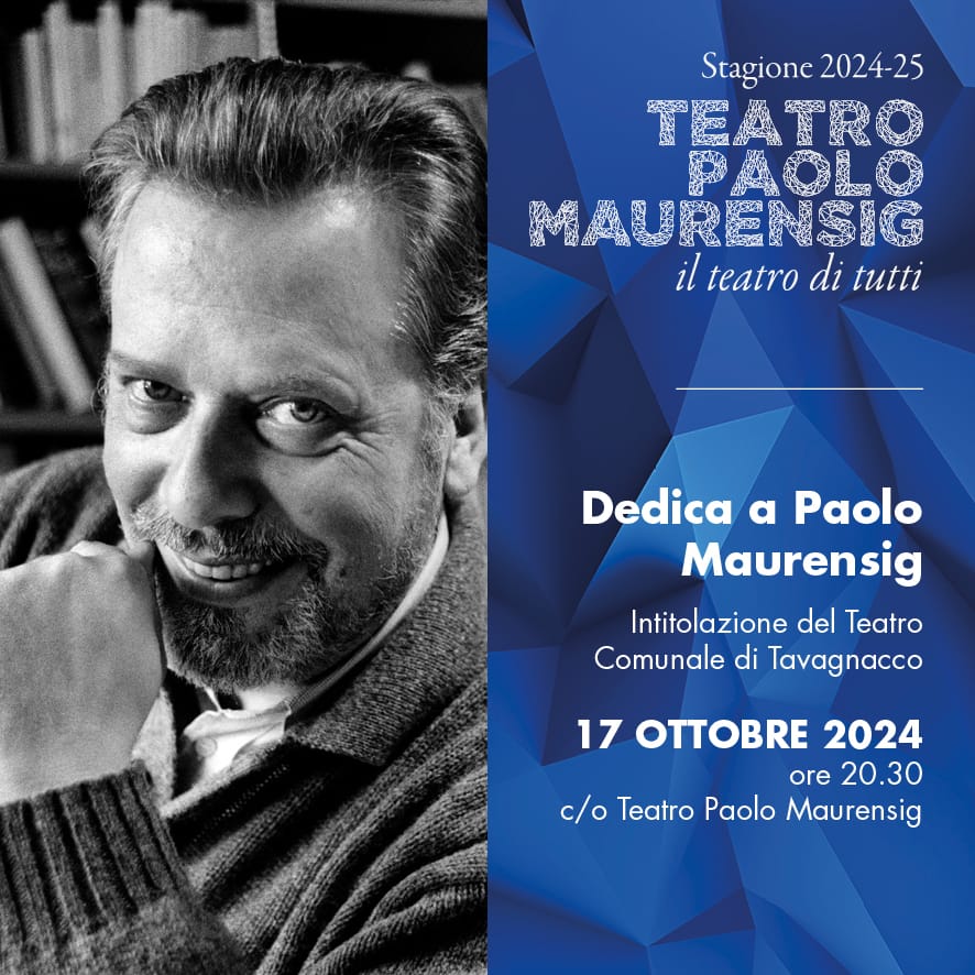 TEATRO PAOLO MAURENSIG - Giovedì 17 ottobre la Settima di Beethoven, Bach e Morricone per l'inaugurazione della stagione con la cerimonia di intitolazione del teatro