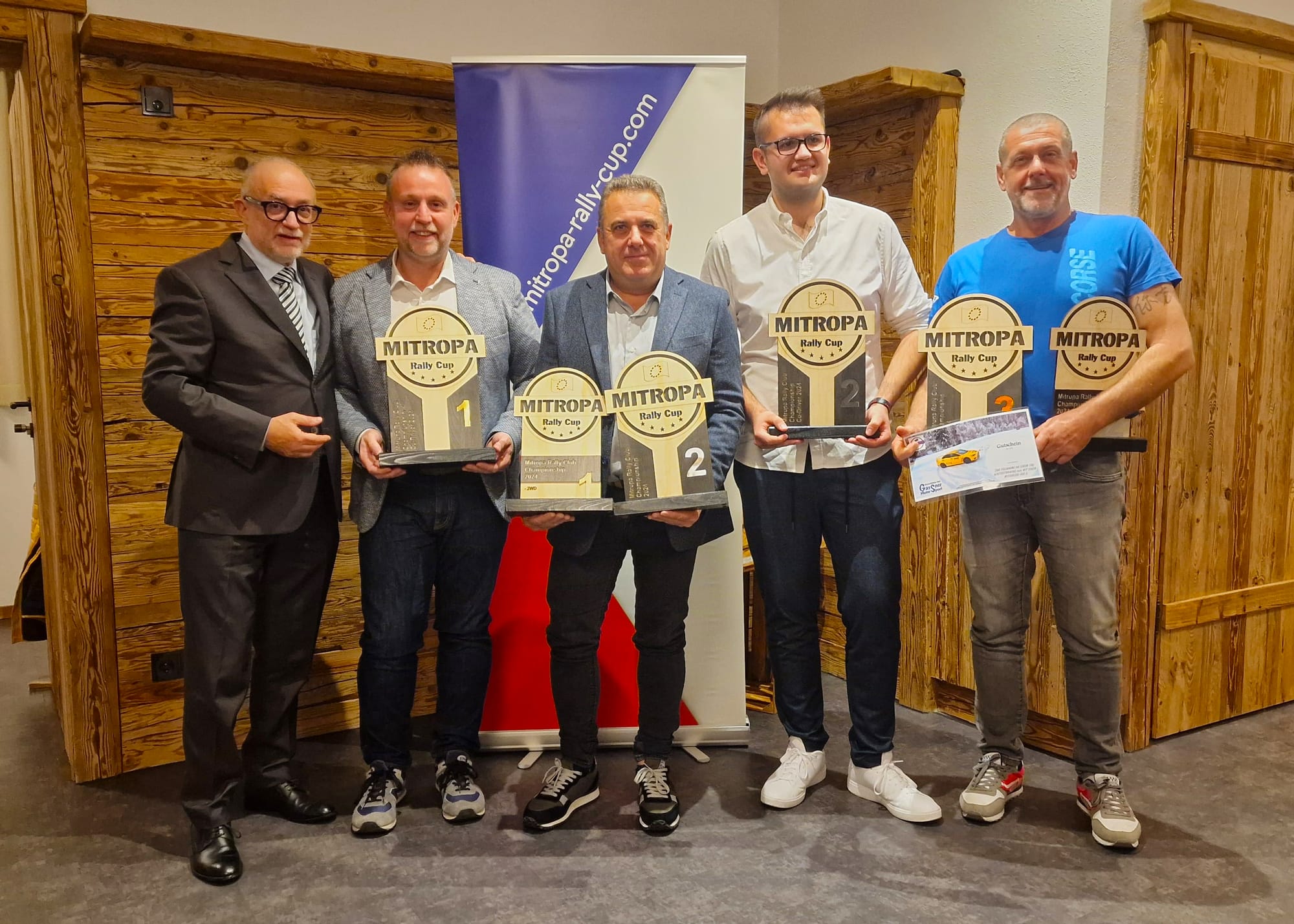 Laurencich, Mlakar, Grendene, Rivis protagonisti alle premiazioni Mitropa Rally Cup