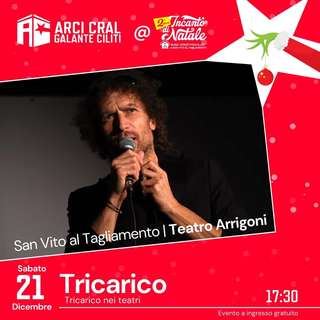 Arci Cral, in collaborazione con il Comune di San Vito di Tagliamento - Tricarico e Lo Stato Sociale Dj set sabato 21 dicembre per la rassegna Incanto di Natale