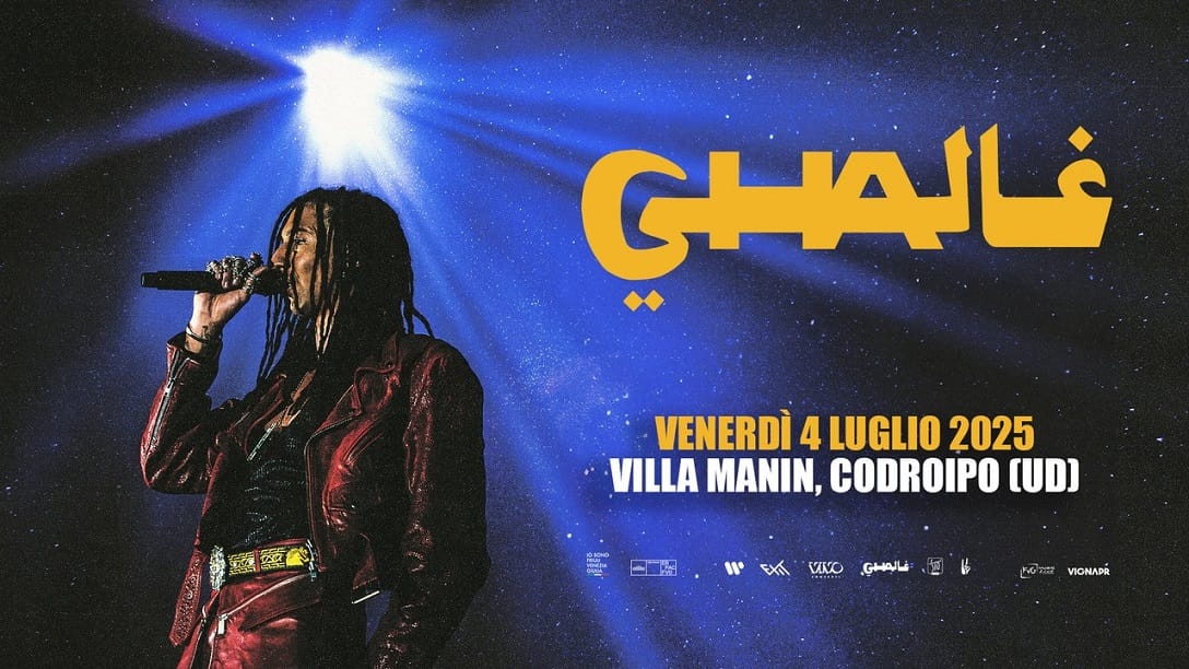 GHALI annuncia il Summer Tour 2025 che partirà il 4 luglio dal Friuli Venezia Giulia a Villa Manin, Codroipo (UD)