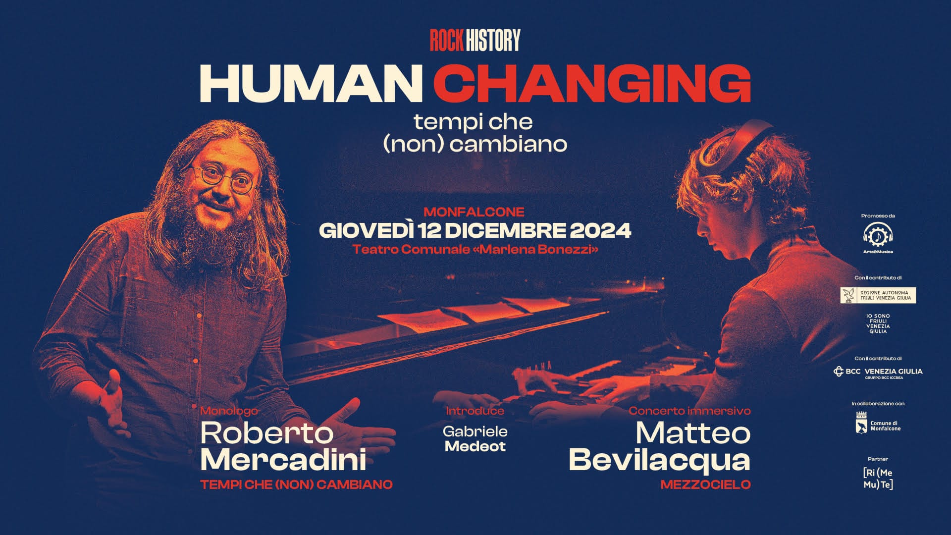 Spettacolo gratuito il 12 dicembre 2024 al Teatro Marlena Bonezzi di Monfalcone HUMAN CHANGING : TEMPI CHE NON CAMBIANO