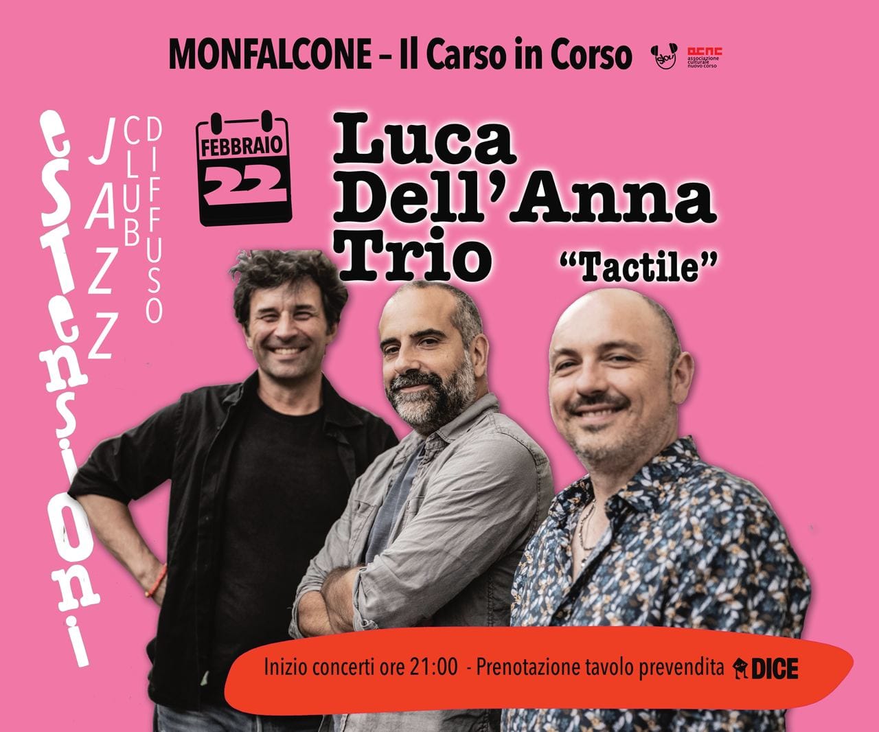 Luca Dell’Anna Trio sabato 22 febbraio a Monfalcone