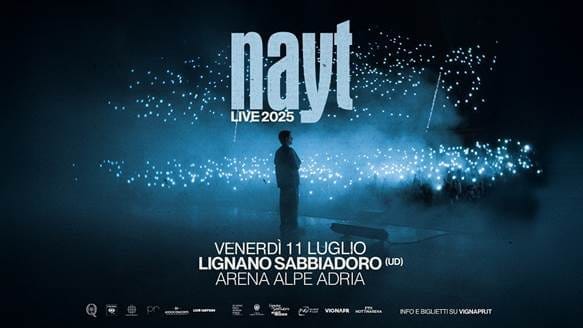 NAYT nuovo fenomeno del rap italiano annuncia il tour estivo con un unico concerto nel Triveneto in programma l'11 luglio a Lignano Sabbiadoro