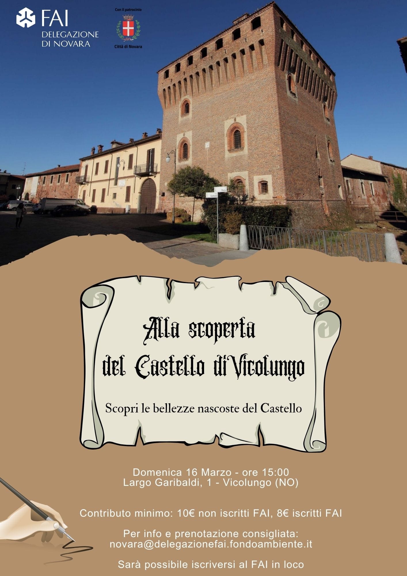 ALLA SCOPERTA DEL CASTELLO DI VICOLUNGO CON LA DELEGAZIONE FAI DI NOVARA