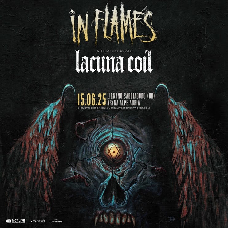 IN FLAMES - Domenica 15 giugno la band metal svedese apre il Lignano Sunset Festival. Opening act i LACUNA COIL e gli Shores of Null