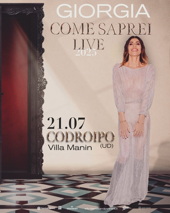 Giorgia il 21 luglio nella splendida Villa Manin di Codroipo (UD)