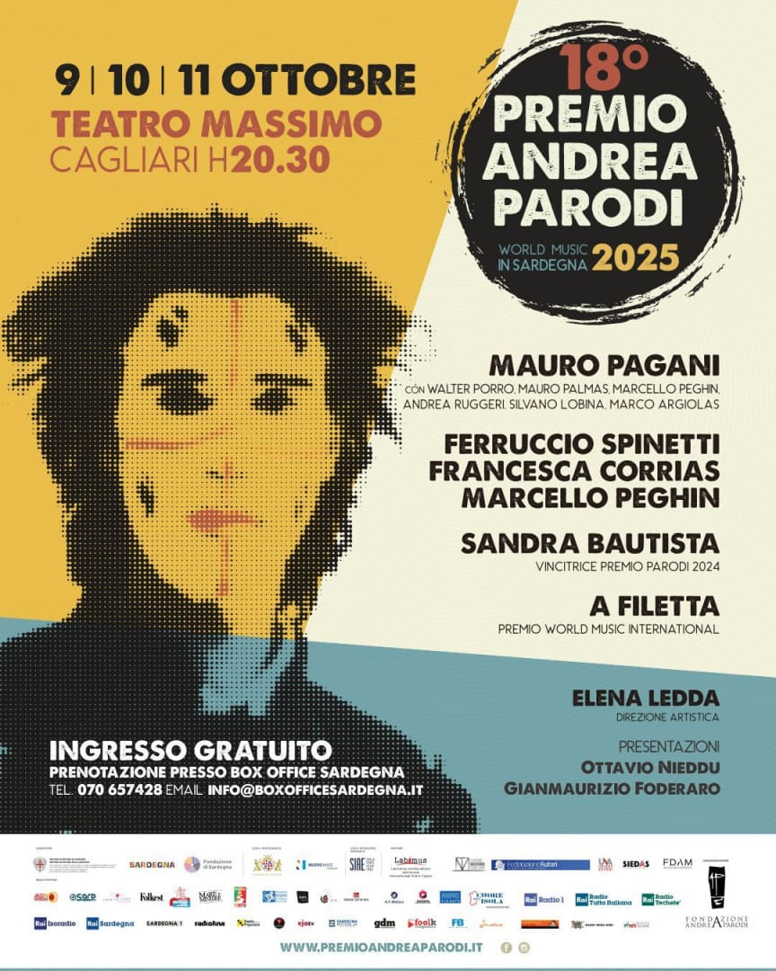 Cagliari: al via giovedì il Premio Andrea Parodi 2025 per la world music