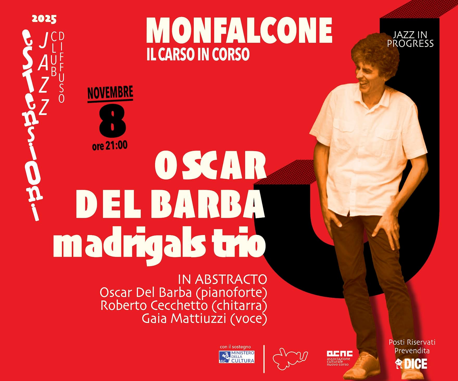 Oscar Del Barba Madrigalstrio “In abstracto” l’8 novembre a Monfalcone