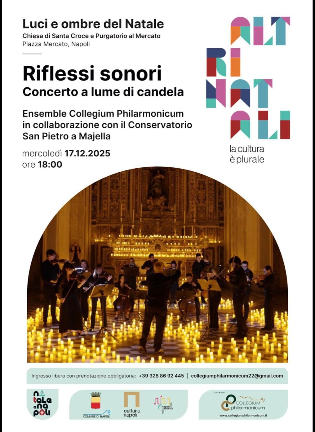"Riflessi sonori" a Napoli Mercoledì 17 dicembre 2025