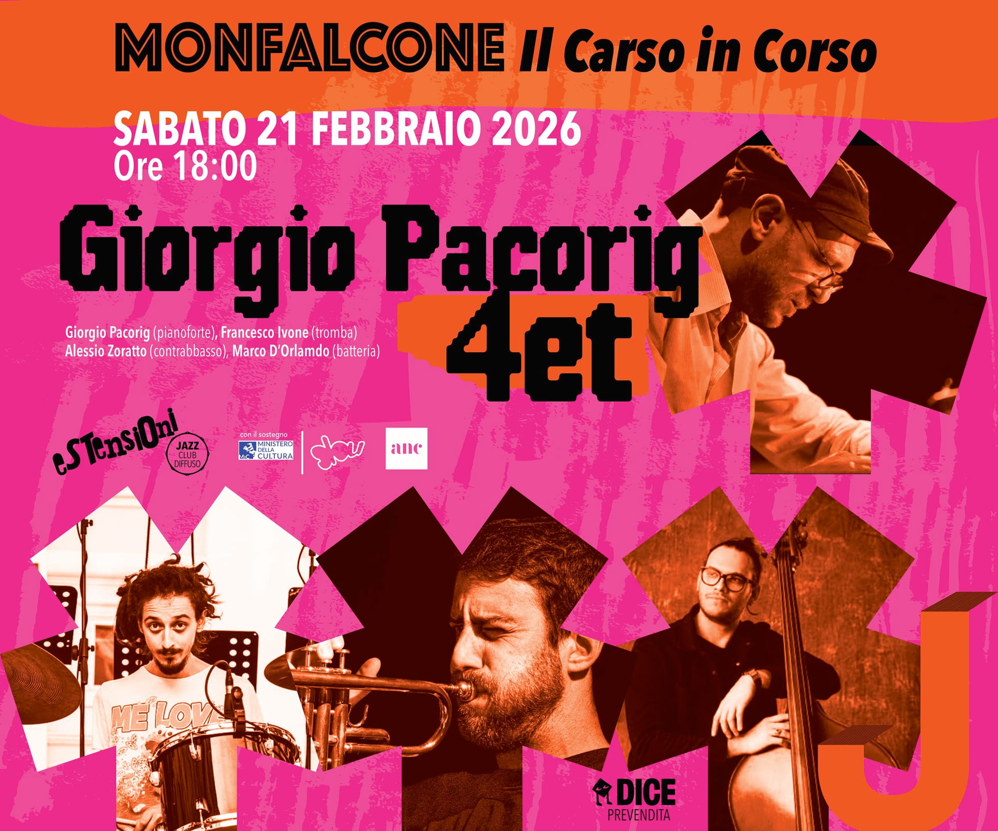 Giorgio Pacorig Quartet sabato 21 febbraio alle 18.00 a Il Carso in Corso A Monfalcone
