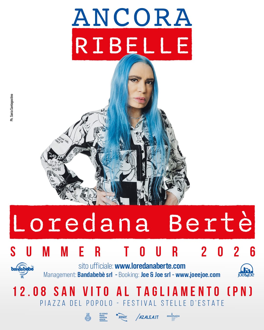 LOREDANA BERTE' - La stella della musica italiana in concerto a San Vito al Tagliamento il 12 agosto