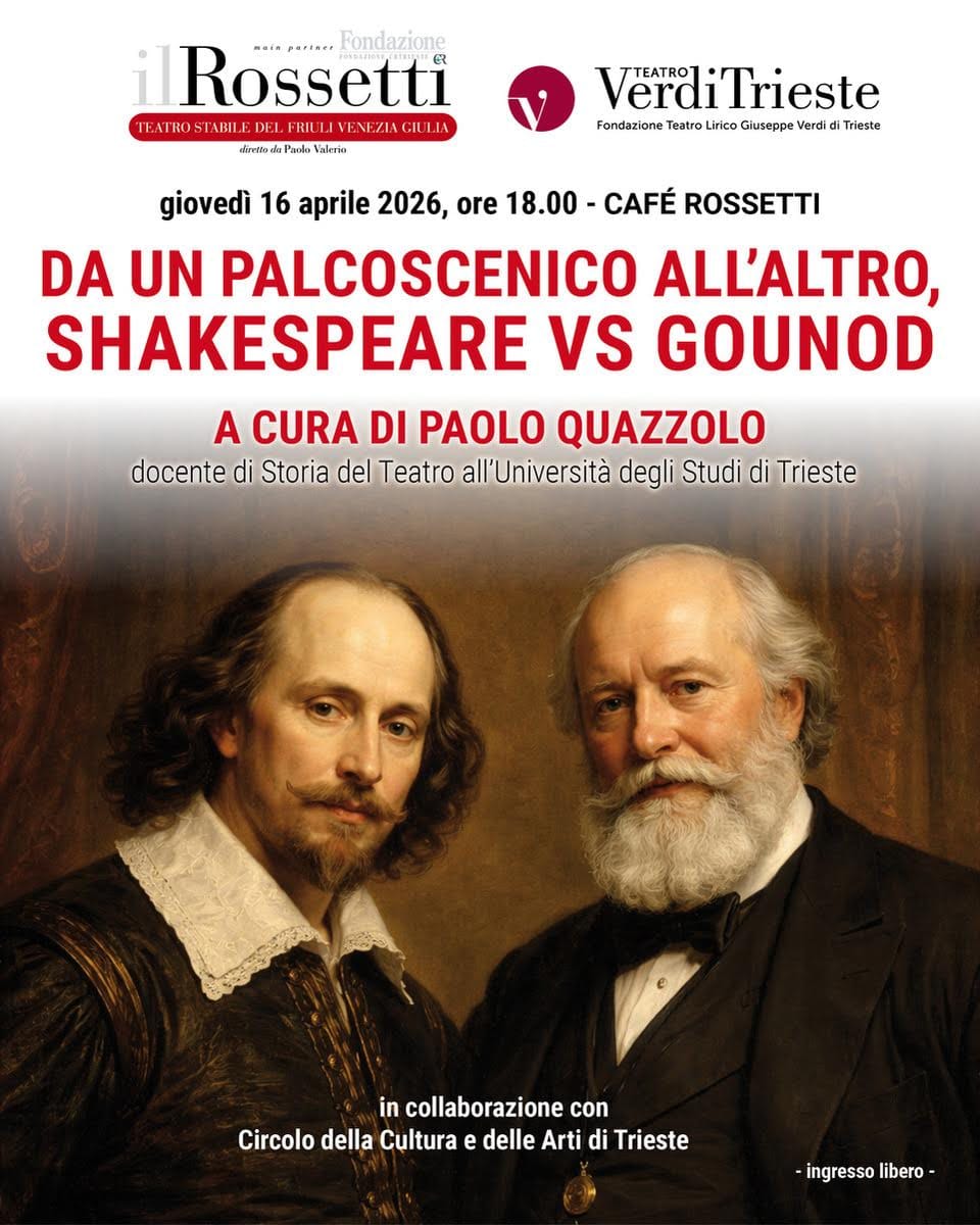 GIOVEDì 16 aprile alle ore 18 - DA UN PALCOSCENICO ALL'ALTRO, SHAKESPEARE VS GOUNOD