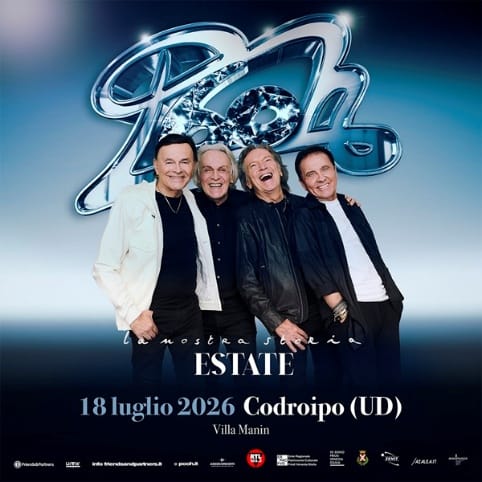 POOH La band simbolo della musica italiana festeggia live i 60 anni di carriera. Sabato 18 luglio il concerto a VILLA MANIN