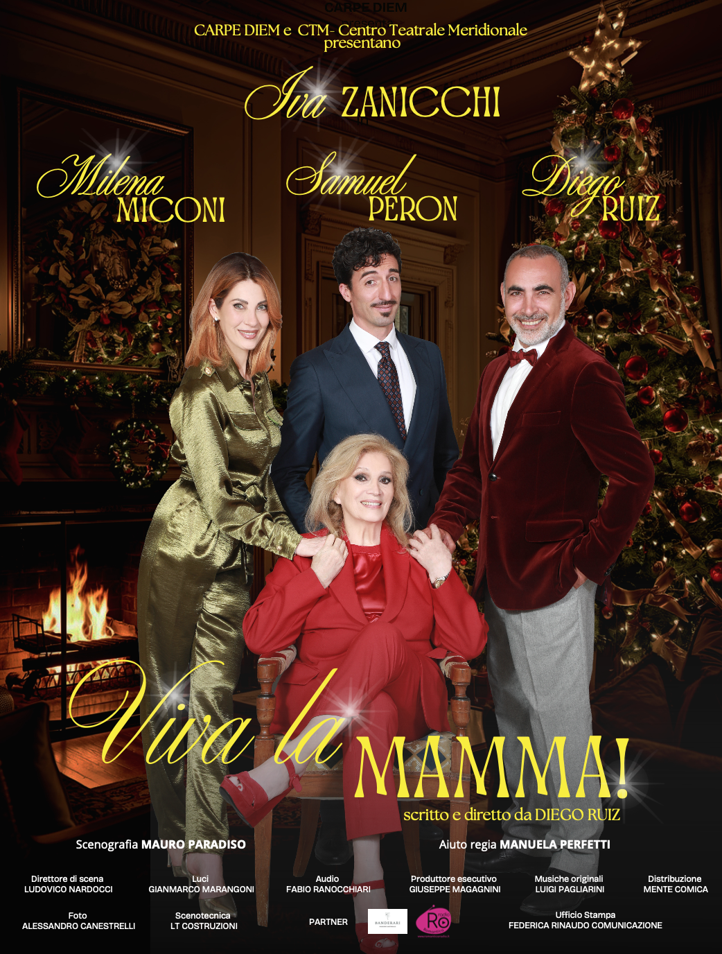 VIVA LA MAMMA!”: IVA ZANICCHI CON MILENA MICONI, SAMUEL PERON E DIEGO RUIZ IN UNA COMMEDIA DIVERTENTISSIMA