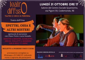 Halloween: spettacolo del Teatro dell'Orsa a Reggio Emilia