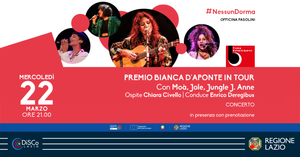 IL PREMIO BIANCA D’APONTE VA IN TOUR: IL 22 MARZO A ROMA PER OFFICINA PASOLINI, IL 28 E 29 MARZO A MADRID E LOGROÑO PER L’ISTITUTO ITALIANO DI CULTURA DI MADRID