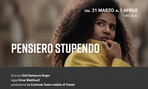 TEATRO LA CONTRADA - "PENSIERO STUPENDO"DI E CON DIDI GARBACCIO BOGIN, 31 MARZO E 1 APRILE - TEATRO DEI FABBRI, TRIESTE