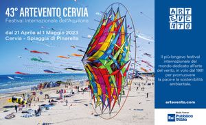 Torna ARTEVENTO CERVIA alla sua 43esima edizione: il più longevo Festival Internazionale dell'Aquilone dal 21 aprile al 1° maggio 2023 Cervia, Spiaggia di Pinarella