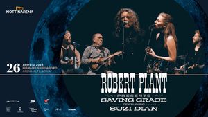 ROBERT PLANT a Lignano Sabbiadoro (UD). La voce dei Led Zeppelin arriva in Italia e il suo tour partirà dalla rassegna NOTTINARENA all'Arena Alpe Adria