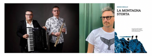 VETTE MUSICALI: DOMENICA 16 LUGLIO ALLE 17.30 A PIANCAVALLO (CASERACAPOVILLA) IL DUO ZORZA-SEBASTIANUTTO (SAX E FISARMONICA) PER LAPRESENTAZIONE DEL LIBRO DI RENZO BROLLO "LA MONTAGNA STORTA"