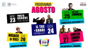AQUILEIA YOUNG FESTIVAL 2023  - DA MERCOLEDÌ 23 A DOMENICA 27 AGOSTO IN PIAZZA CAPITOLO AD AQUILEIA CON GRANDI OSPITI
