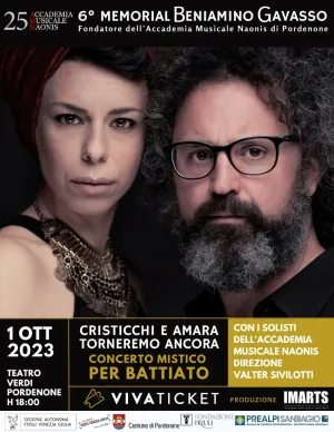 Consegna del sigillo di Pordenone a Simone Cristicchi domenica 1° ottobre alle 18.00 al Teatro Verdi.