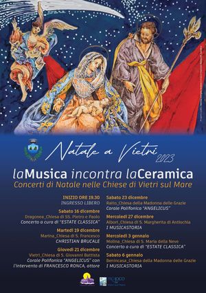 Vietri sul Mare. "La Musica incontra la Ceramica": 7 concerti gratuiti e le riggiole della Natività