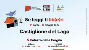 Torna a Castiglione del Lago “Il Maggio dei Libri”: si parte sabato 27 con Luca Bianchini