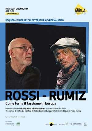 PEQUOD ROSSI - RUMIZ MARTEDì 4 GIUGNO ORE 20.30 AL TEATRO MIELA