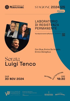 Enrico de Angelis e Enrico Deregibus alla Fondazione Mirafiore in una serata su Luigi Tenco
