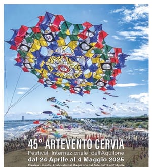 Il Festival Internazionale dell'Aquilone festeggia la 45° edizione durante tre imperdibili ponti di primavera con 14 giorni di spettacolo gratuito sulla spiaggia di Cervia
