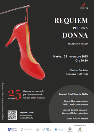 CORO DEL FRIULI VENEZIA GIULIA - Il 25 novembre a Gemona del Friuli il Requiem per una donna