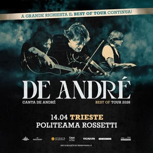 CRISTIANO DE ANDRÉ il 14 aprile 2026 dal vivo a Trieste al Politeama Rossetti con “DE ANDRÉ CANTA DE ANDRÉ BEST OF 2026”