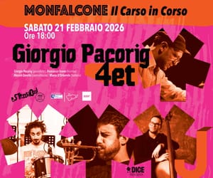 Giorgio Pacorig Quartet sabato 21 febbraio alle 18.00 a Il Carso in Corso A Monfalcone