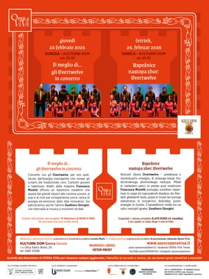 Spettacolo IL MEGLIO DI... con gli OVERTWELVE e la partecipazione di GUALTIERO GIORGINI KULTURIN DOM GORICA   ingresso libero